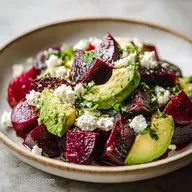 Roasted Beet Avocado Feta Salad Recipe for 4 Servings
