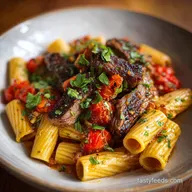 Cajun Steak Rigatoni with Silky Sauce in 30 Min