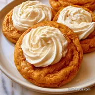 Cream Cheese Frosted Pumpkin Cookies - 24