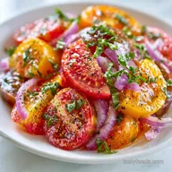 Garden Heirloom Tomato Salad with Fresh Basil