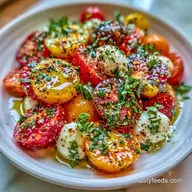 Savory Heirloom Tomato Caprese in 10 Minutes