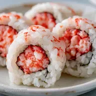Imitation Crab Sushi: Creamy and Crisp