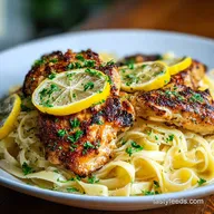 Lemon Garlic Butter Chicken with Parmesan Pasta for 4