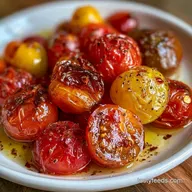 Roasted Peppered Heirloom Tomatoes