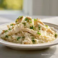 Recette Poulet Cr&eacute;meux Riz Rapide: 30 Min