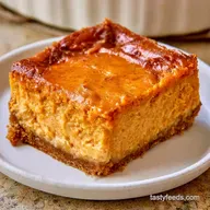 Pumpkin Cheesecake Bars with Gingersnap