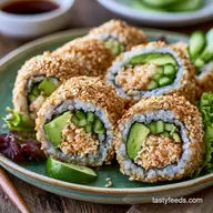 Sesame California Roll with Sushi Rice