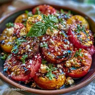 Vegetarian Heirloom Tomato Salad with Feta