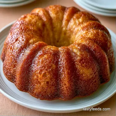 Banana Bundt Cake with Sour Cream Recipe Card