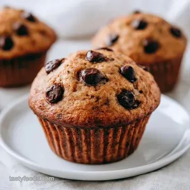 Banana Chocolate Chip Muffins Meal Prep Recipe Card