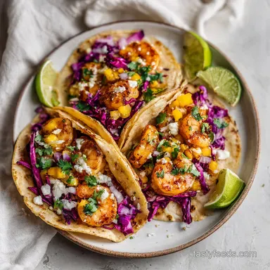 Best Shrimp Tacos Recipe with Lime Crema in 20 Minutes Recipe Card