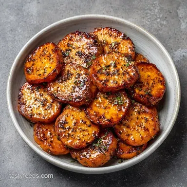 Butter Roasted Sweet Potatoes (Serves 8) Recipe Card
