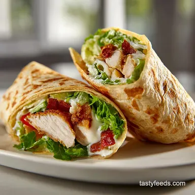 Chicken Caesar Wrap in 25 Minutes Recipe Card