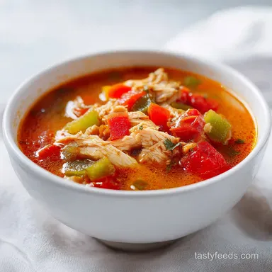 Chicken Tortilla-Less Soup: Instant Pot Recipe Card