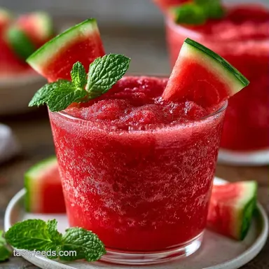 Chilled Summer Watermelon Drink for 4 Recipe Card