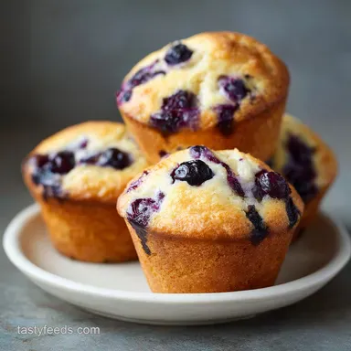 Classic Blueberry Muffins Recipe for 12 Servings