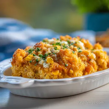 Corn and Squash Casserole Recipe: Creamy Recipe Card