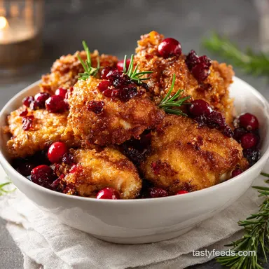 Cranberry Rosemary Chicken for 4 Servings Recipe Card
