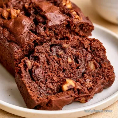 Double Chocolate Banana Bread: 12 Slices Recipe Card