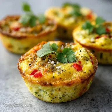Easy Egg Muffins Recipe with Cottage Cheese in 30 Minutes Recipe Card