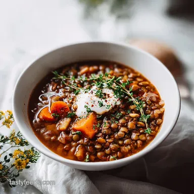 Easy Homemade Lentil Soup Recipe: Ready in 50 Minutes Recipe Card