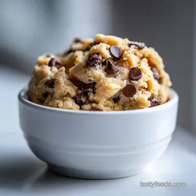 Edible Cookie Dough Recipe For One: Single Serving Recipe Card