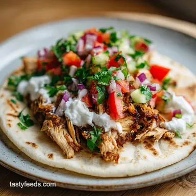 Mediterranean Chicken Gyro Recipe for 27 Minutes Recipe Card