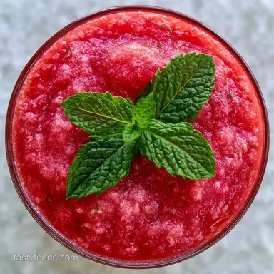Fresh Watermelon Juice Recipe with Mint Recipe Card