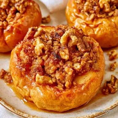 Healthy Baked Apples with Rolled Oats Recipe Card