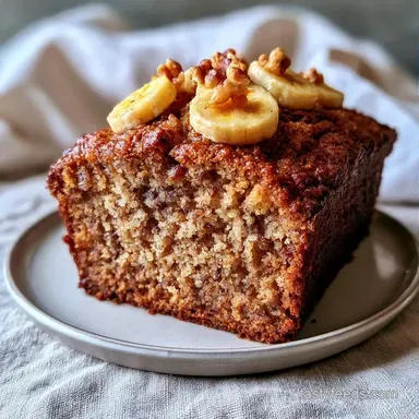 Healthy Banana Bread Recipe | 10 Slices Recipe Card