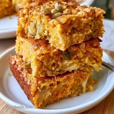Pumpkin Oat Bars for 9 Servings Recipe Card