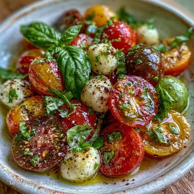 Heirloom Tomato Caprese in 10 Minutes Recipe Card