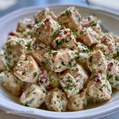 High Protein Chicken Salad in 15 Minutes Recipe Card