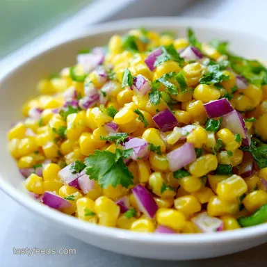 Best Homemade Corn Salsa Recipe for 5 Servings: Caramelized Recipe Card