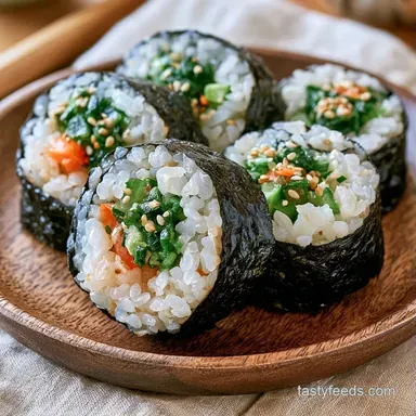 Japanese Maki Rolls for 6 Thin Rolls Recipe Card