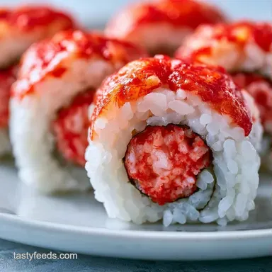 Imitation Crab Sushi for 4 Servings Recipe Card