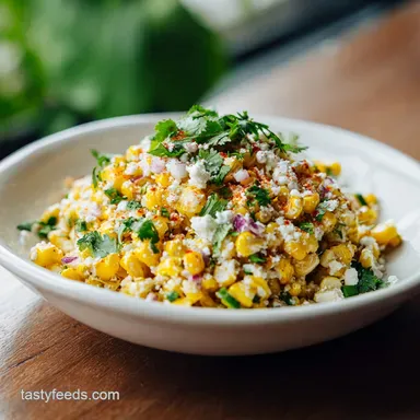 Mexican Street Corn Salad Recipe in 25 Minutes Recipe Card