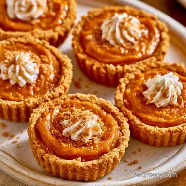 Mini Pumpkin Tarts with Graham Crust Recipe Card