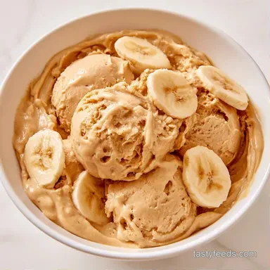 Butter Ice Cream with Peanut Butter Recipe Card