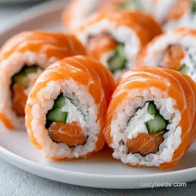 Philadelphia Sushi Roll for 4 Rolls Recipe Card