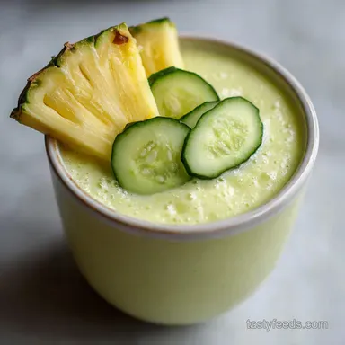 Delicious Pineapple Cucumber Smoothie in 5 Minutes: Frosty Recipe Card