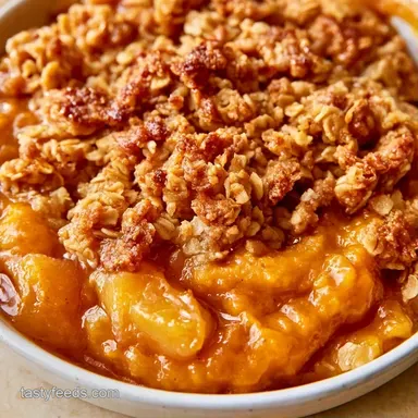 Pumpkin Apple Crisp with Oats Recipe Card