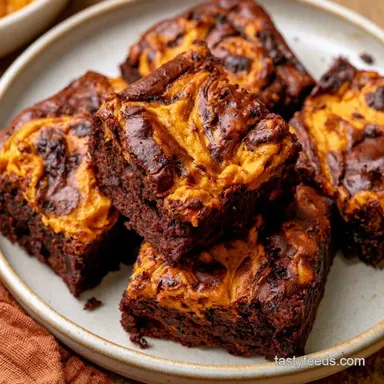 Pumpkin Cream Cheese Brownies: Creamy