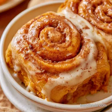 Pumpkin Sweet Rolls for 8 Servings Recipe Card