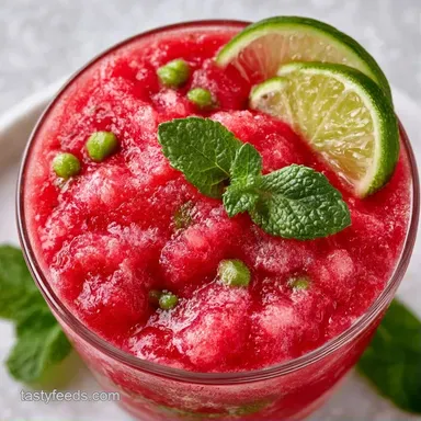 Quick Blender Watermelon Drink for 4 Recipe Card