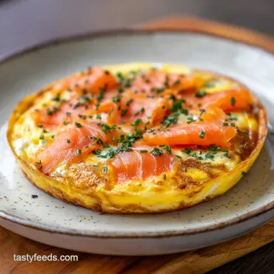 Baby Shower Brunch Idea with Smoked Salmon Frittata Recipe Card