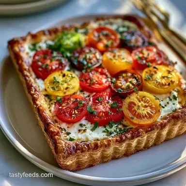 Heirloom Tomato Tart with Puff Pastry Recipe Card