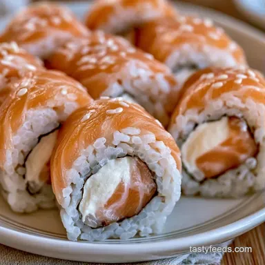 Smoked Salmon Philadelphia Roll in 50 Min Recipe Card