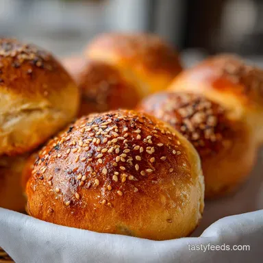 Sourdough Buns Recipe: Fluffy & Baked Recipe Card