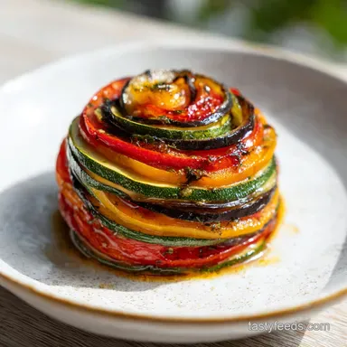 Spiral Ratatouille for 6 Servings, Baked Recipe Card